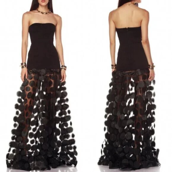 Bronx and Banco Dresses & Skirts - BEST Bronx and Banco Harper Strapless Maxi Dress Gown - Black Cocktail Medium